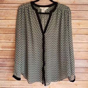 Max Studio Women's Blouse 1X Career Dress EUC